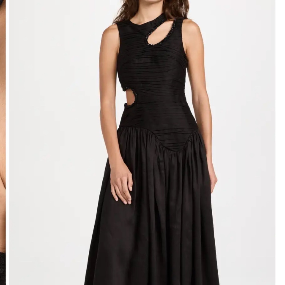 Aje Jolie Abstract Cutout Midi Dress Size 0